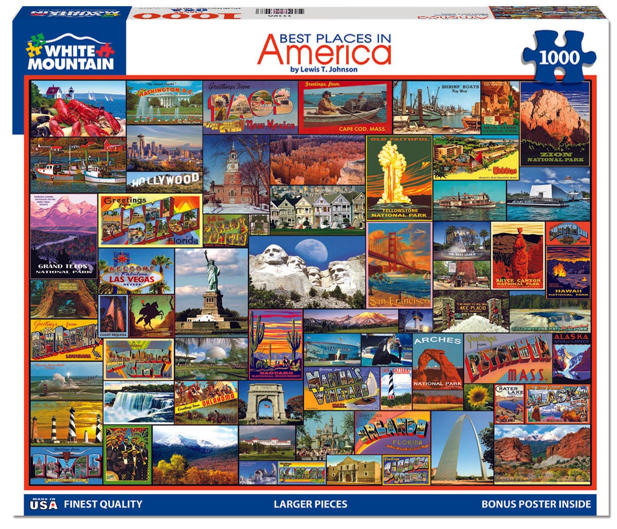 Best Places in America (1119pz) - 1000 Piece Jigsaw Puzzle