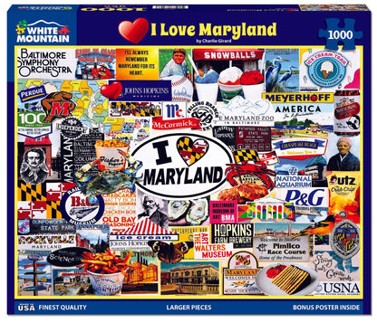 I Love Maryland (1810pz) - 1000 Piece Jigsaw Puzzle