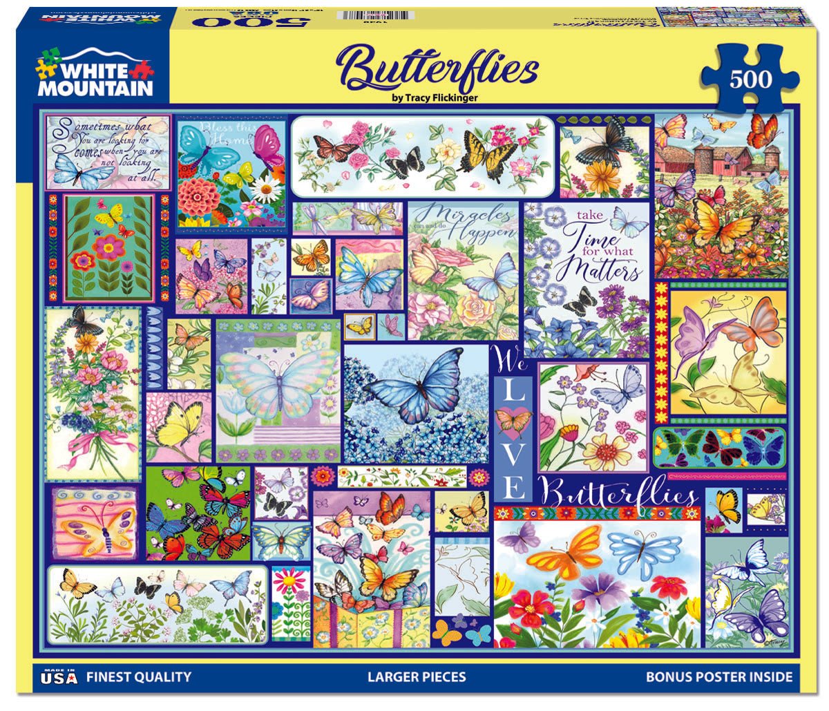 Butterflies (1930pz) - 500 Piece Jigsaw Puzzle