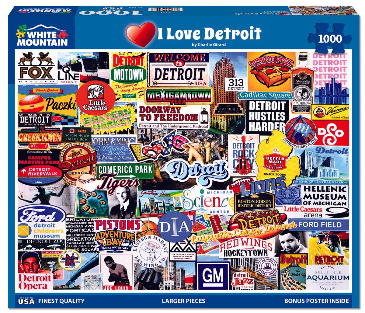 I Love Detroit (2173pz) - 1000 Piece Jigsaw Puzzle