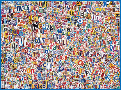 USA Word Map (2175pz) - 500 Piece Jigsaw Puzzle