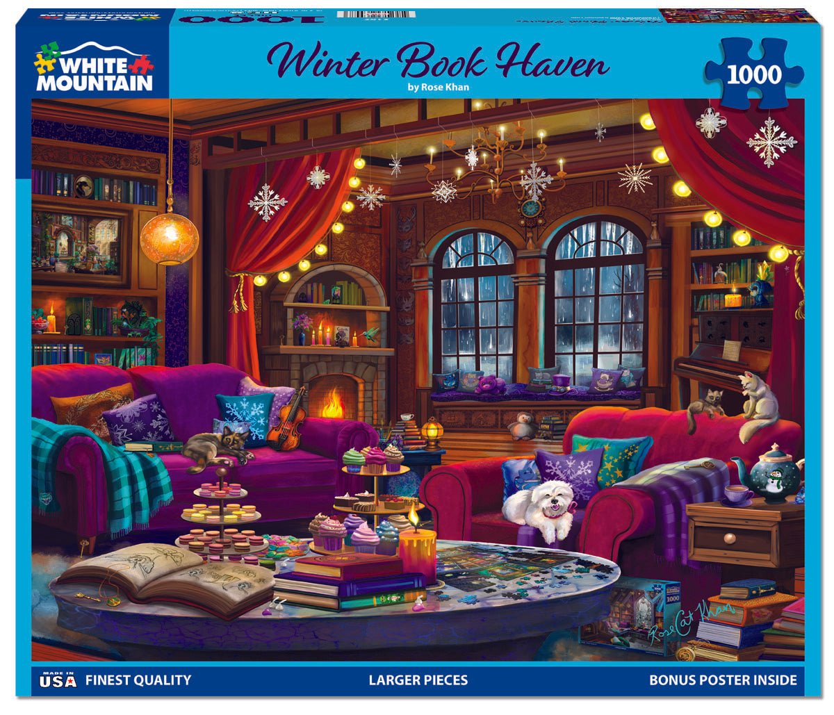 Winter Book Haven (2187pz) - 1000 Piece Jigsaw Puzzle