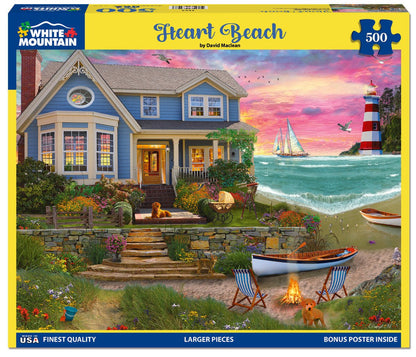Heart Beach (2205pz) - 500 Piece Jigsaw Puzzle