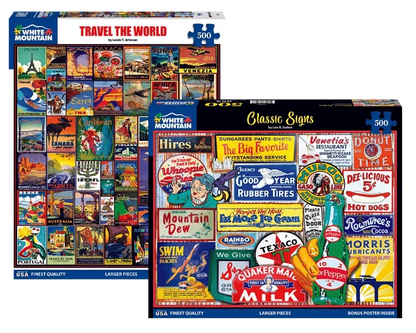 Set of 2: Best Selling 500 Piece Puzzle Bundle